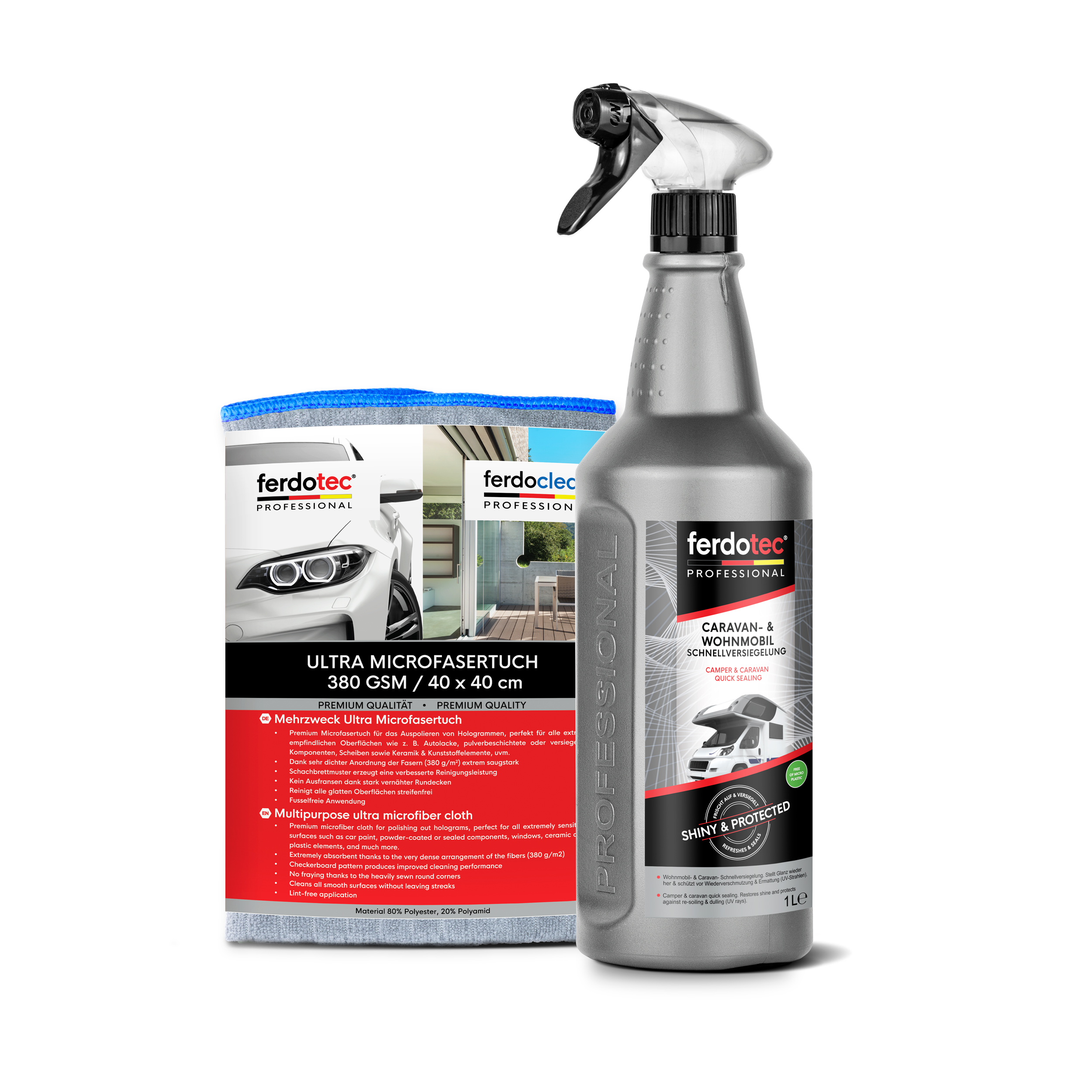 ferdotec Wohnmobil & Caravan Schnellversiegelung mit Microfasertuch 1L ferdotec Wohnmobil & Caravan Schnellversiegelung mit Microfasertuch 1L