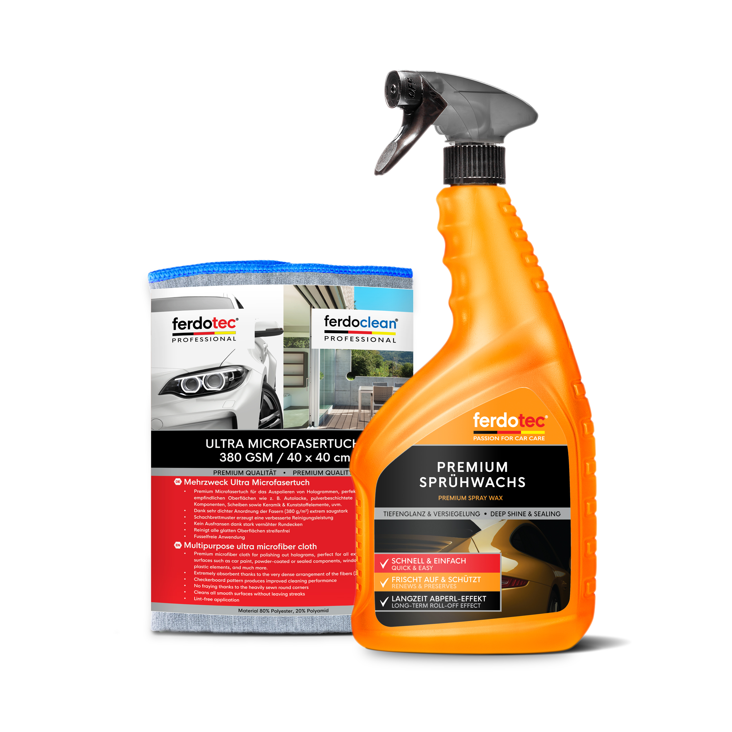 ferdotec Premium Sprühwachs 750 ml + Microfasertuch ferdotec Premium Sprühwachs 750 ml + Microfasertuch
